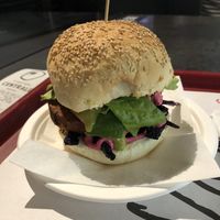 The Asian Burger  at Veg&Veg in Rome
