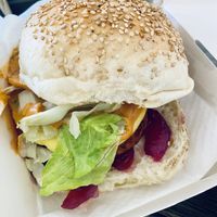 USA vegan burgerr  at Veg&Veg in Rome