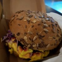 Popeye burger at Veg&Veg in Rome