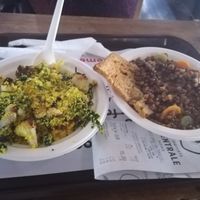 Vegetable couscous and lentil soup at Veg&Veg in Rome