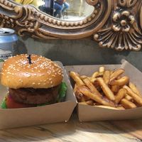 Menu burger at Marché Vieux Montréal in Montreal