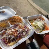 Vegan Sopes and Wet Burrito  at Wild Rooster Bistro in Fair Oaks