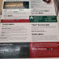 Back of menu at Wild Rooster Bistro in Fair Oaks