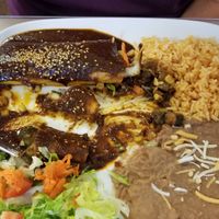 Enchiladas de mole. at Wild Rooster Bistro in Fair Oaks