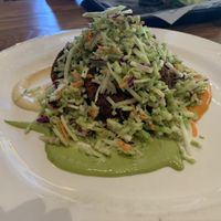 Sweet potato quinoa cakes at Wild Goat Bistro in Petaluma