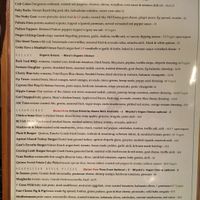 Menu as of end of August at Wild Goat Bistro in Petaluma