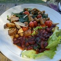 Potato and chickpea breakfast  at The Fisherman Vegan Restaurant   in Hoi An