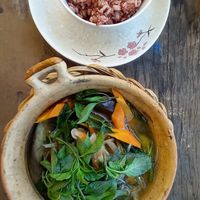 Braised eggplant in Claypot at The Fisherman Vegan Restaurant   in Hoi An