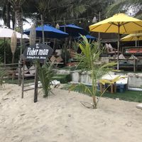 Entrance from the beach  at The Fisherman Vegan Restaurant   in Hoi An