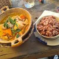 claypot tofu and mushroom at The Fisherman Vegan Restaurant   in Hoi An