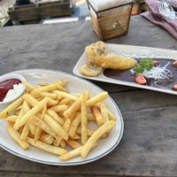 Fries & banana fritter   at The Fisherman Vegan Restaurant   in Hoi An