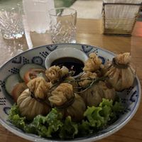 Golden bag   at The Fisherman Vegan Restaurant   in Hoi An