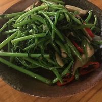 incredible morning glory   at The Fisherman Vegan Restaurant   in Hoi An