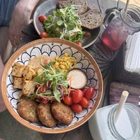 Avocado salad & falafel bowl  at The Fisherman Vegan Restaurant   in Hoi An