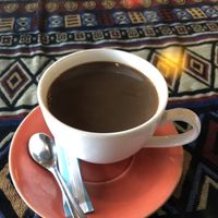 Vietnamese coffee (with soy milk). It’s not sweet like most of the options we tried (but it comes with sugar on the side)  at The Fisherman Vegan Restaurant   in Hoi An