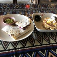 Quesadillas and pancakes, both amazing!!  at The Fisherman Vegan Restaurant   in Hoi An