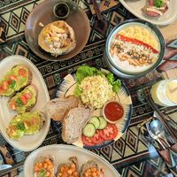 avocado toast, scrambled tofu, smoothie bowl at The Fisherman Vegan Restaurant   in Hoi An
