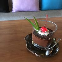 Dessert of the day: choco mousse  at The Fisherman Vegan Restaurant   in Hoi An