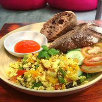 Incredible tofu scramble !  at The Fisherman Vegan Restaurant   in Hoi An