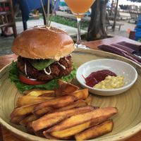 Honestly the best burger in the world  at The Fisherman Vegan Restaurant   in Hoi An