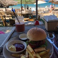 Vegan burger at The Fisherman Vegan Restaurant   in Hoi An