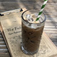 Vietnamese iced coffee at The Fisherman Vegan Restaurant   in Hoi An