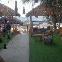 beach view from inside the restaurant at The Fisherman Vegan Restaurant   in Hoi An