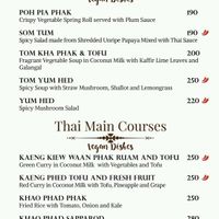 Their actual special vegan menu card. Ask for it if you are there or use this one if they dont find it. at Chantara Restaurant in Surat Thani
