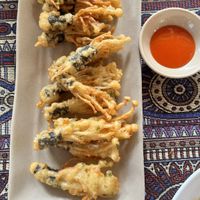 Seaweed wrapped enoki friess  at Phong Nha Vegan in Phong Nha