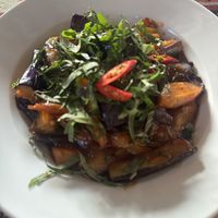 braised aubergine (must try!)  at Phong Nha Vegan in Phong Nha