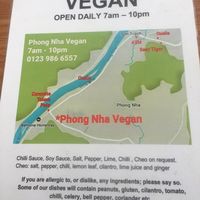 Menu  at Phong Nha Vegan in Phong Nha