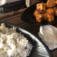 Caramelised tofu at Bamboo Chopsticks in Phong Nha