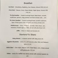 Breakfast menu at Cafe 435 in Pascoe Vale