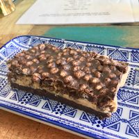 Chocolate peanut butter slice, this tasted soooo good!  at Cafe 435 in Pascoe Vale