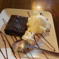 Caramel brownie with vanilla ice cream at KGB Kiwi Gourmet Burger  in Taipei