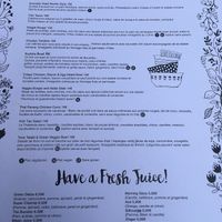 Menu at Milwaukee Cafe in Biarritz