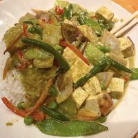 Spicy Thai Green Curry with tofu: my favorite 😍   at Big Bowl in Roseville