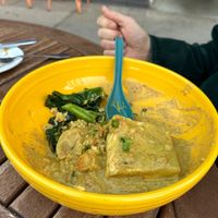 Jamaican curry at Hula's Island Grill in Santa Cruz