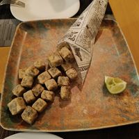 No cazón en adobo at Raices in Granada