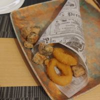 Fritura de no pescado at Raices in Granada