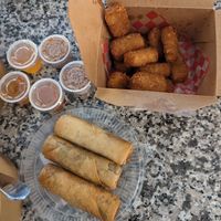 Tofu Nuggets and Spring rolls at Sukhothai in Toronto