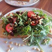 Avocado waffle at Cafe Waffle in Prague