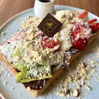 Vegan waffle  at Cafe Waffle in Prague