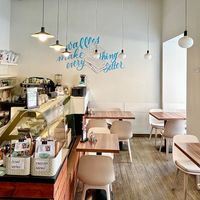 Interior at Cafe Waffle in Prague