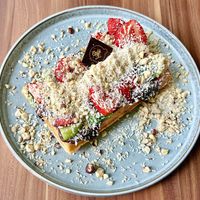 Vegan waffle  at Cafe Waffle in Prague