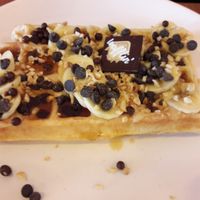 Vegan waffles! at Cafe Waffle in Prague