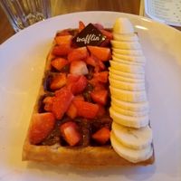 Vegan waffle at Cafe Waffle in Prague