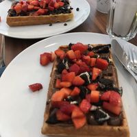 Waffles 💚 at Cafe Waffle in Prague