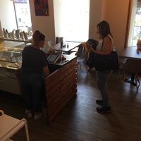 Inside at Cafe Waffle in Prague