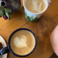 Lattes with oat milk  at Old Crow Coffee Co. & Moodswing Coffee in New Westminster